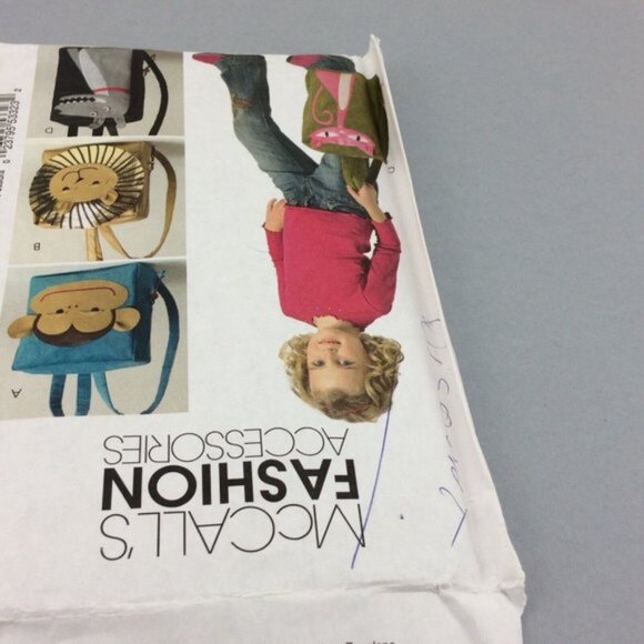 McCalls 5341 Animal Mini Kids Backpacks Pattern Uncut Monkey Lion Dog Kitty Cat - Picture 7 of 15